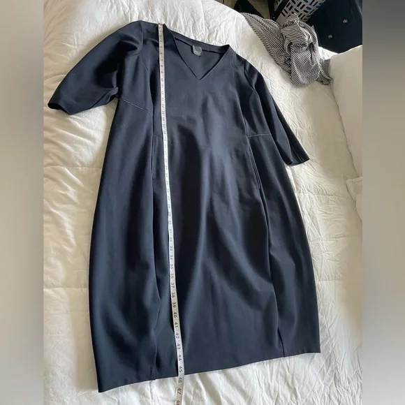 Persona by Marina Rinaldi Navy V-Neck Midi Dress XL - Picture 12 of 14